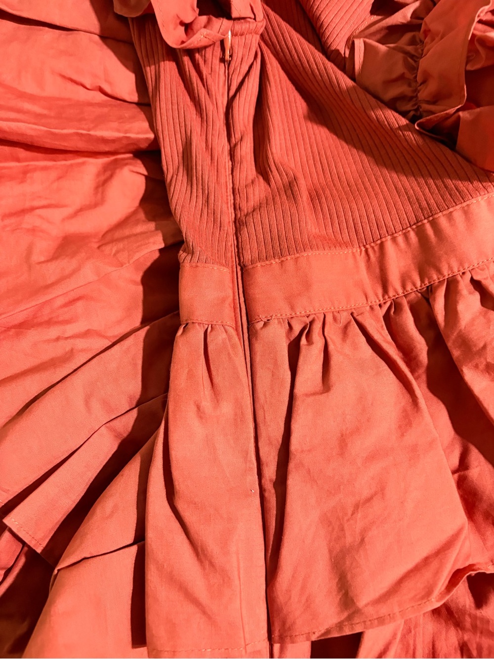 Ulla Johnson Orange Ruffled Tiered Dress for Kids - Picture 9 of 9